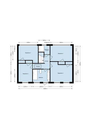 Floorplan - Kettingstraat 15-17, 4611 PX Bergen op Zoom